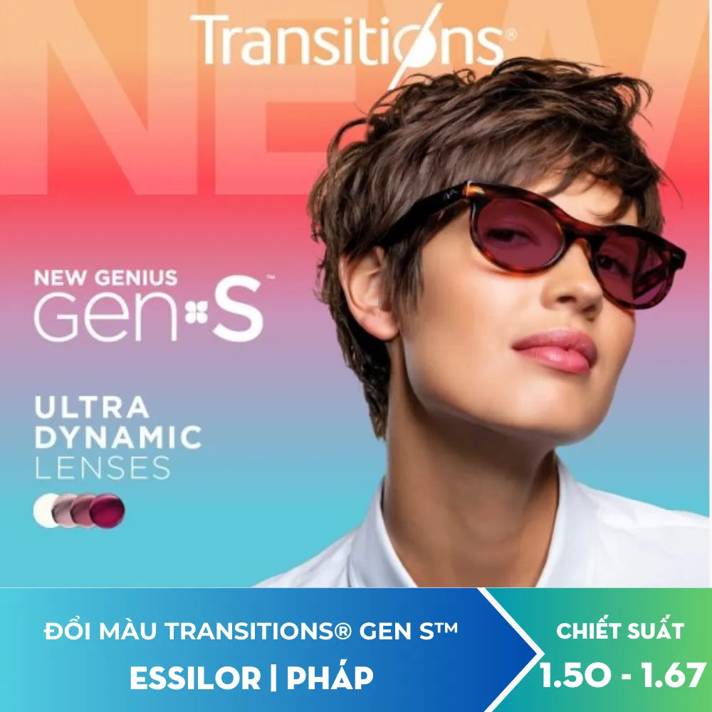 Tròng kính đổi màu Essilor Transitions GEN S 7 Tròng kính đổi màu Essilor Transitions GEN S