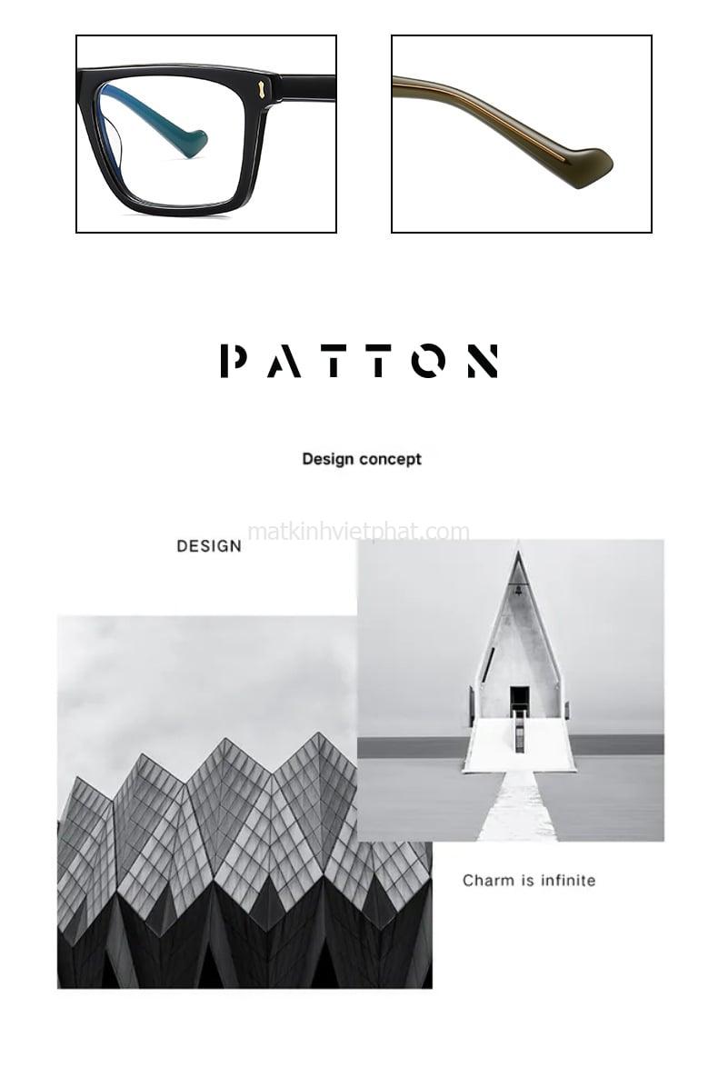 Gọng Kính Chống Ánh Sáng Xanh Patton Blustop PS8809