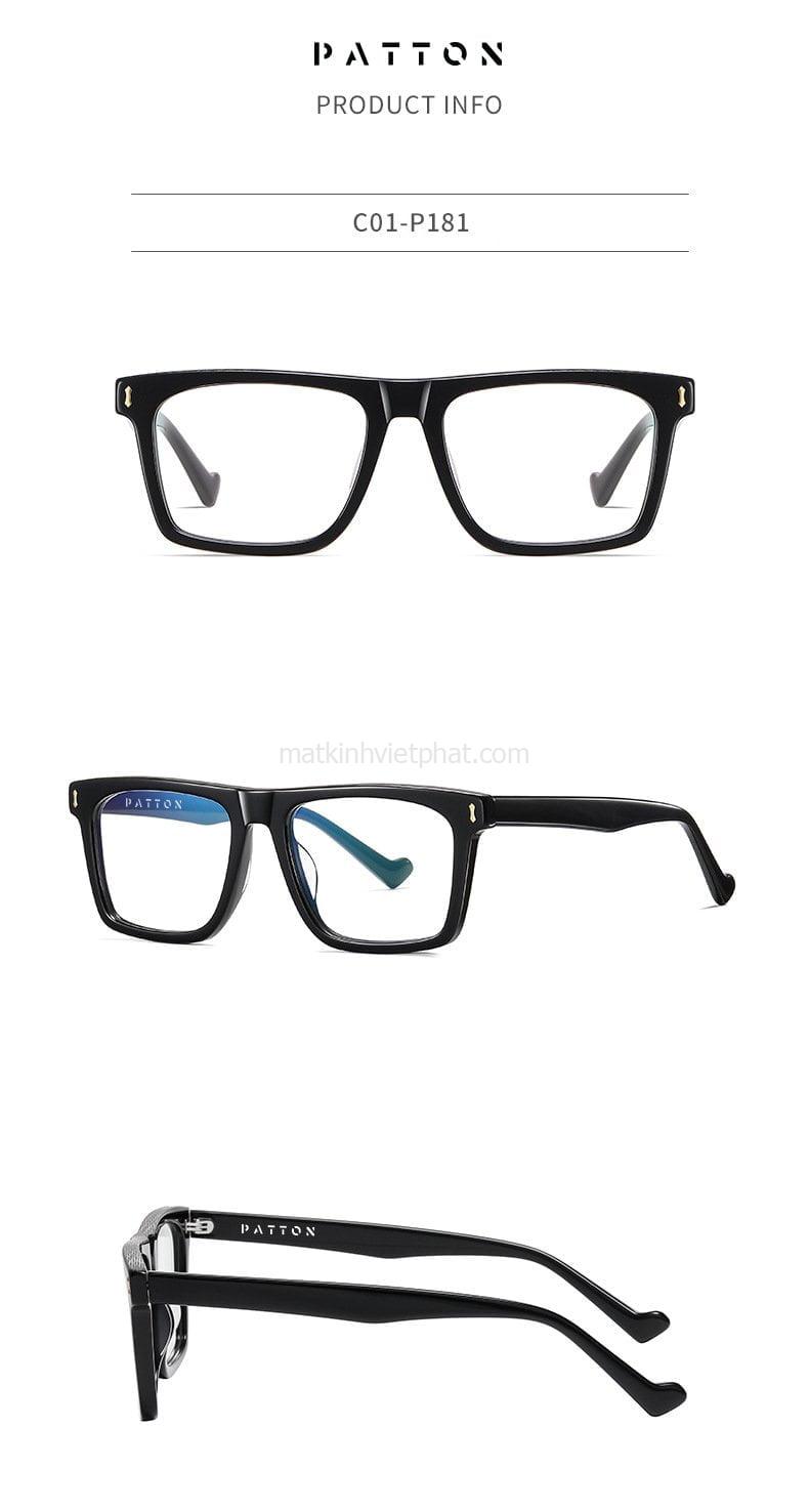 Gọng Kính Chống Ánh Sáng Xanh Patton Blustop PS8809