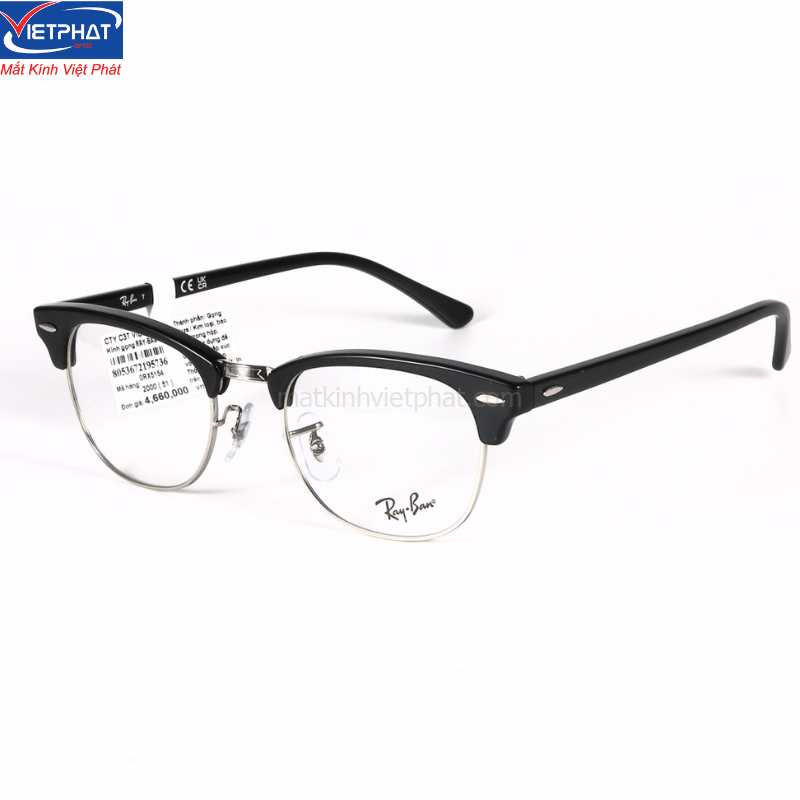 Gọng kính Rayban Clubmaster có kích thước phù hợp với khuôn mặt vừa và nhỏ