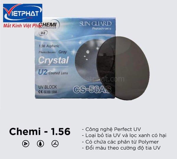 Tròng kính Chemi đổi màu giúp mắt thích nghi với mọi điều kiện ánh sáng