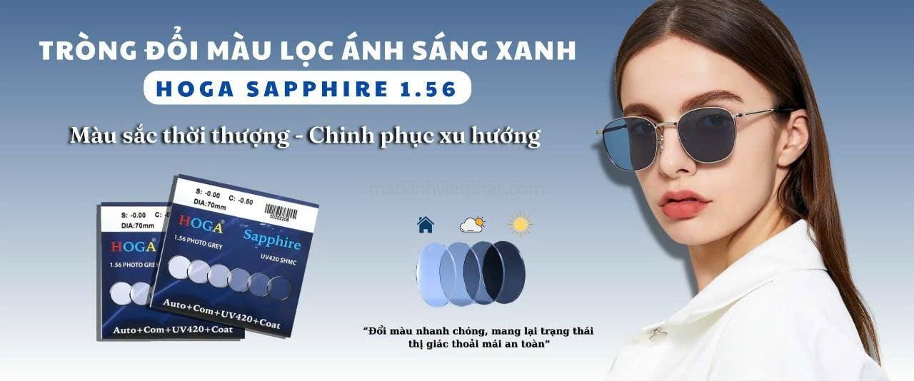 Tròng kính đổi màu chống ánh sáng xanh Hoga 1.56 Photo Gray Sapphire 8 Tròng kính đổi màu chống ánh sáng xanh Hoga 1.56 Photo Grey Sapphire