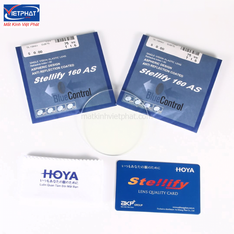 Tròng kính Hoya Stellify Blue Control giúp ngăn chặn tia UV