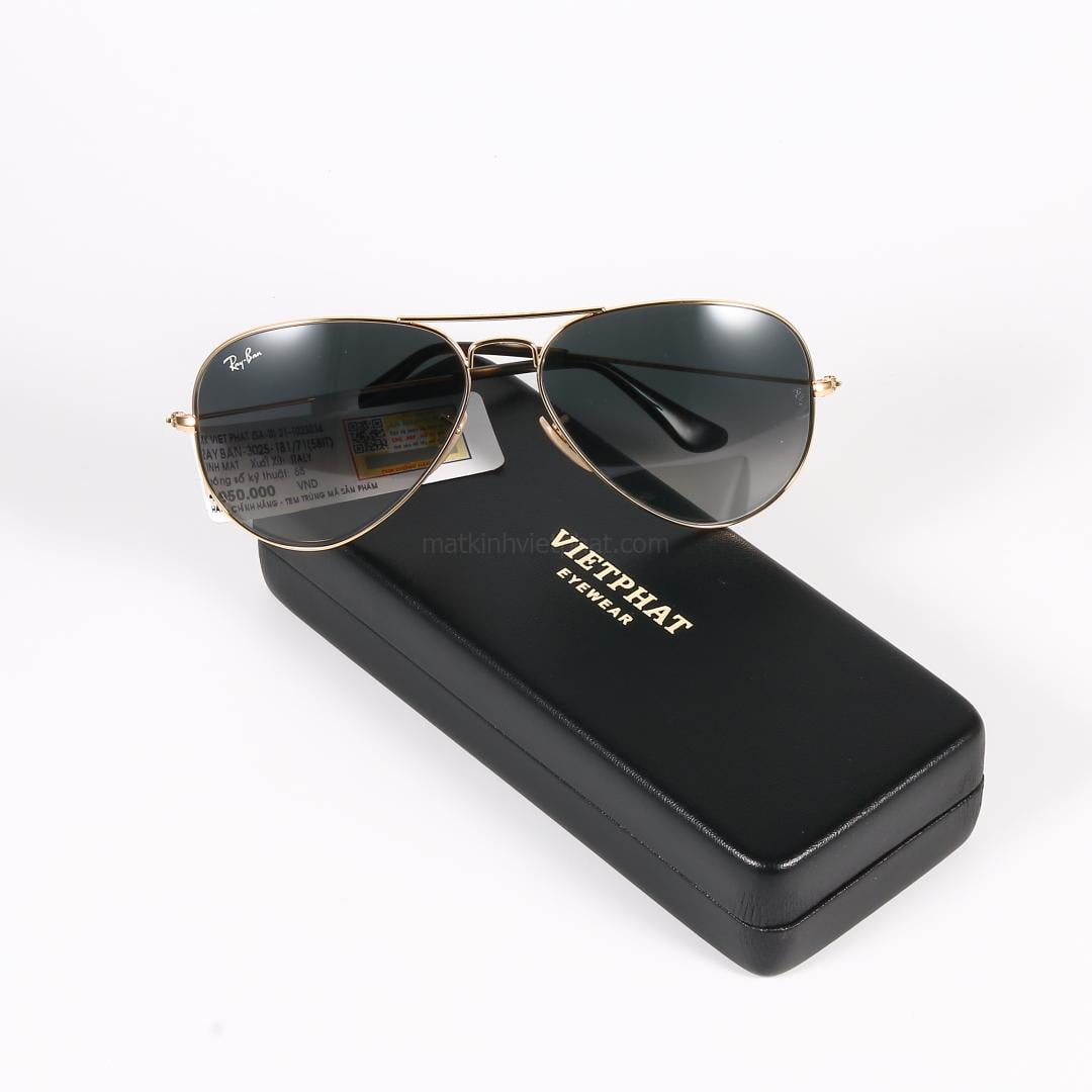 Kính mát RayBan RB3025-181/71 10 Kính mát Aivator RayBan RB3025-181/71 dáng kính cổ điển
