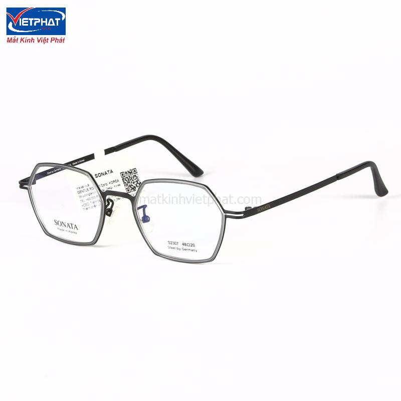 Gọng kính nữ đẹp hình lục giác