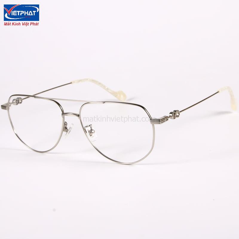 Gọng kính cận unisex bằng kim loại mảnh mai