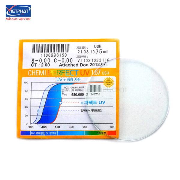 Kính chống ánh sáng xanh loại nào tốt? Top 5 tròng kính ánh sáng xanh tốt nhất 15 Tròng kính chống ánh sáng xanh Chemi U6 1.67