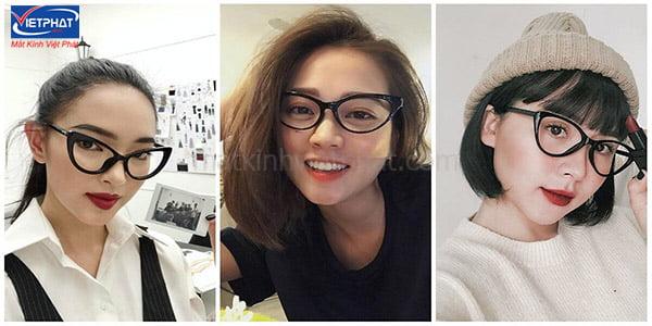 Mặt tròn đeo kính gì? Top 4 kiểu kính phù hợp với khuôn mặt tròn 12 Kính mắt mèo hợp với mặt tròn