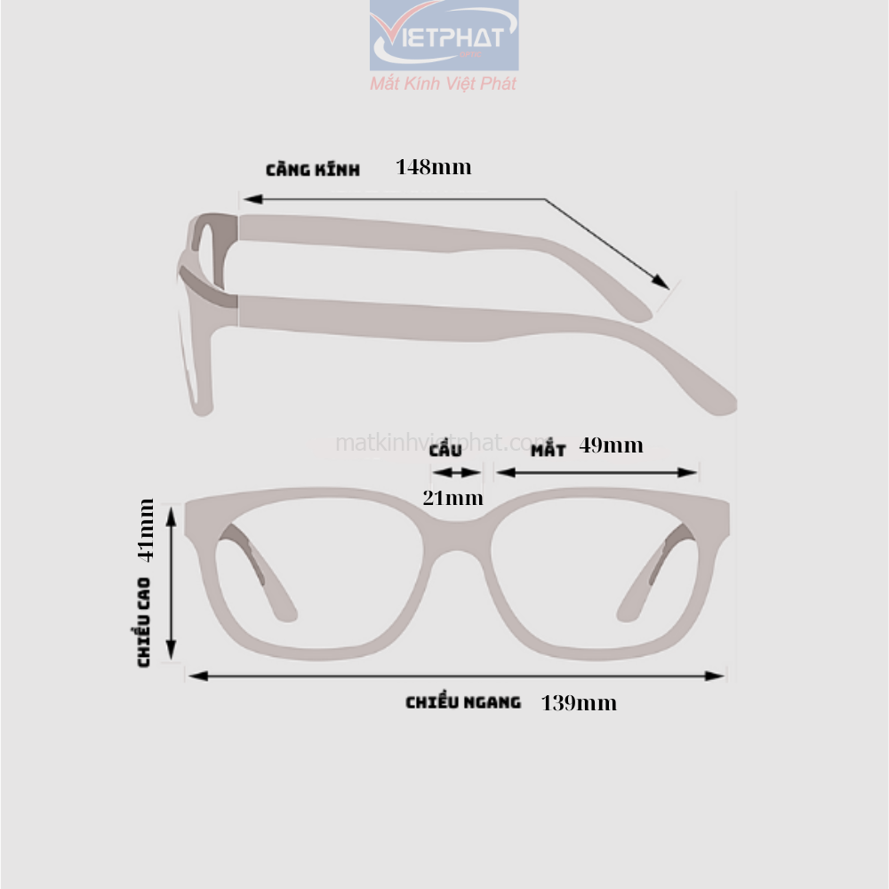 Gọng kính Vietphat Eyewear Pleik26190 10 Gọng kính Vietphat Eyewear Pleik26190