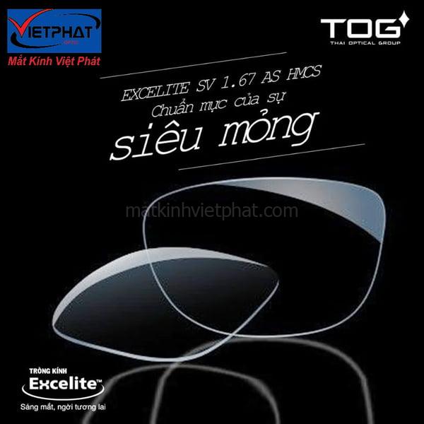 Tròng kính Excelite 1.67 AS Zaphire-SX có độ mỏng hơn 40%