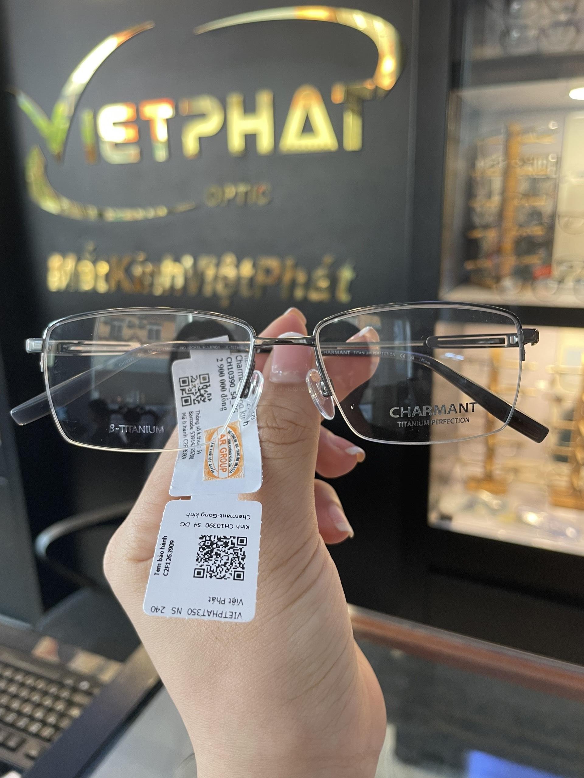 Gọng kính Charmant CH10390 10 Gọng kính Charmant CH10390 - màu xám