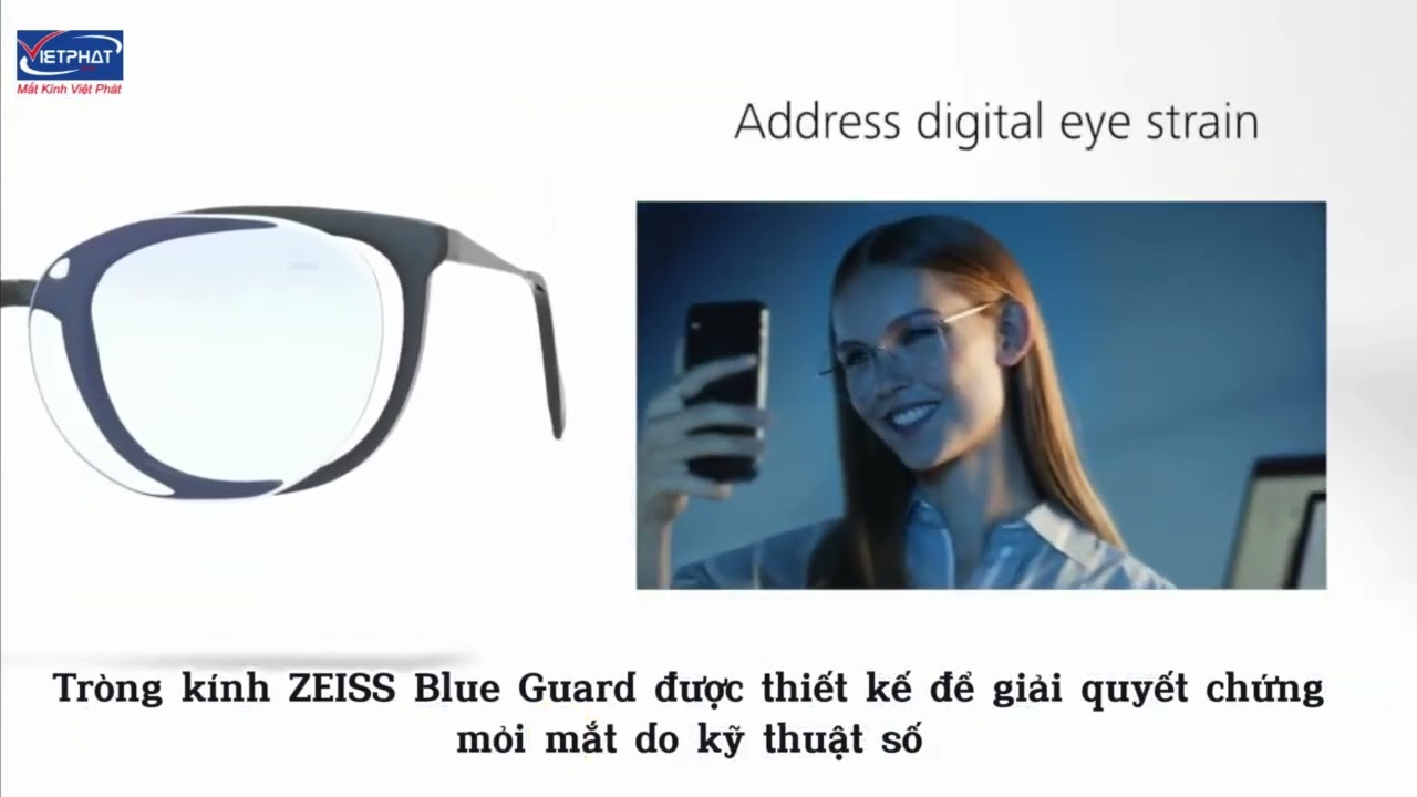 Tròng kính Zeiss BlueGuard thế hệ ống kính chặn ánh sáng xanh mới
