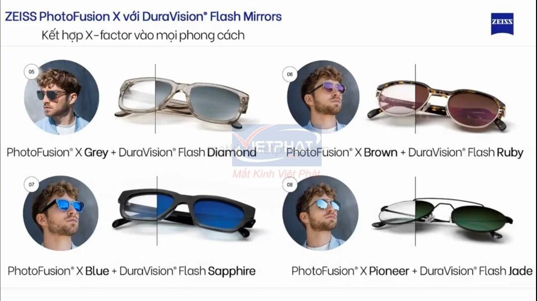 Tròng kính đổi màu chống ánh sáng xanh Zeiss PhotoFusion X - Sản phẩm mới - có ưu điểm gì 8 Tròng Zeiss PhotoFusion X kết hợp với DuraVison Flash