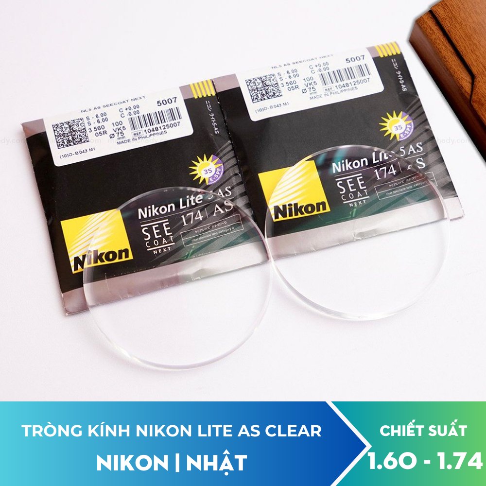 Tròng kính chống chói Nikon Lite AS Clear 4 Tròng kính chống chói Nikon Lite AS Clear
