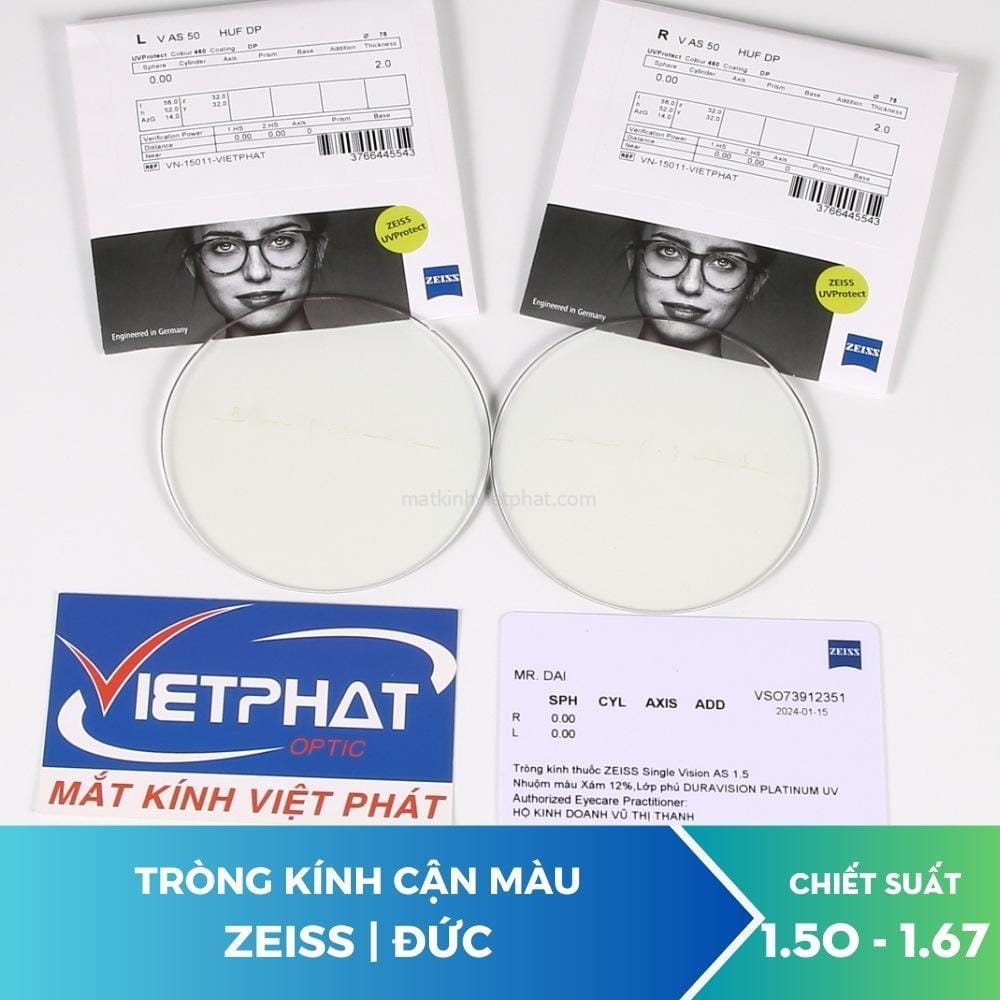 TOP 10 các loại tròng kính cận tốt nhất hiện nay 12 Tròng kính Zeiss chính hãng giá tốt