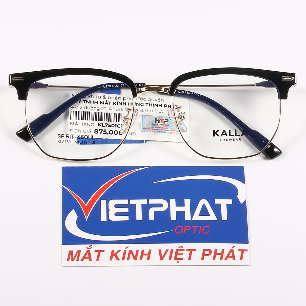 Gọng kính clubmaster KALLA KLA7501 23 Gọng kính clubmaster KALLA KLA7501