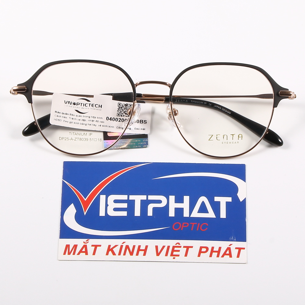 Gọng Kính Clubmaster ZENTA DP25-A-ZT8039 22 Gọng Kính Clubmaster ZENTA DP25-A-ZT8039