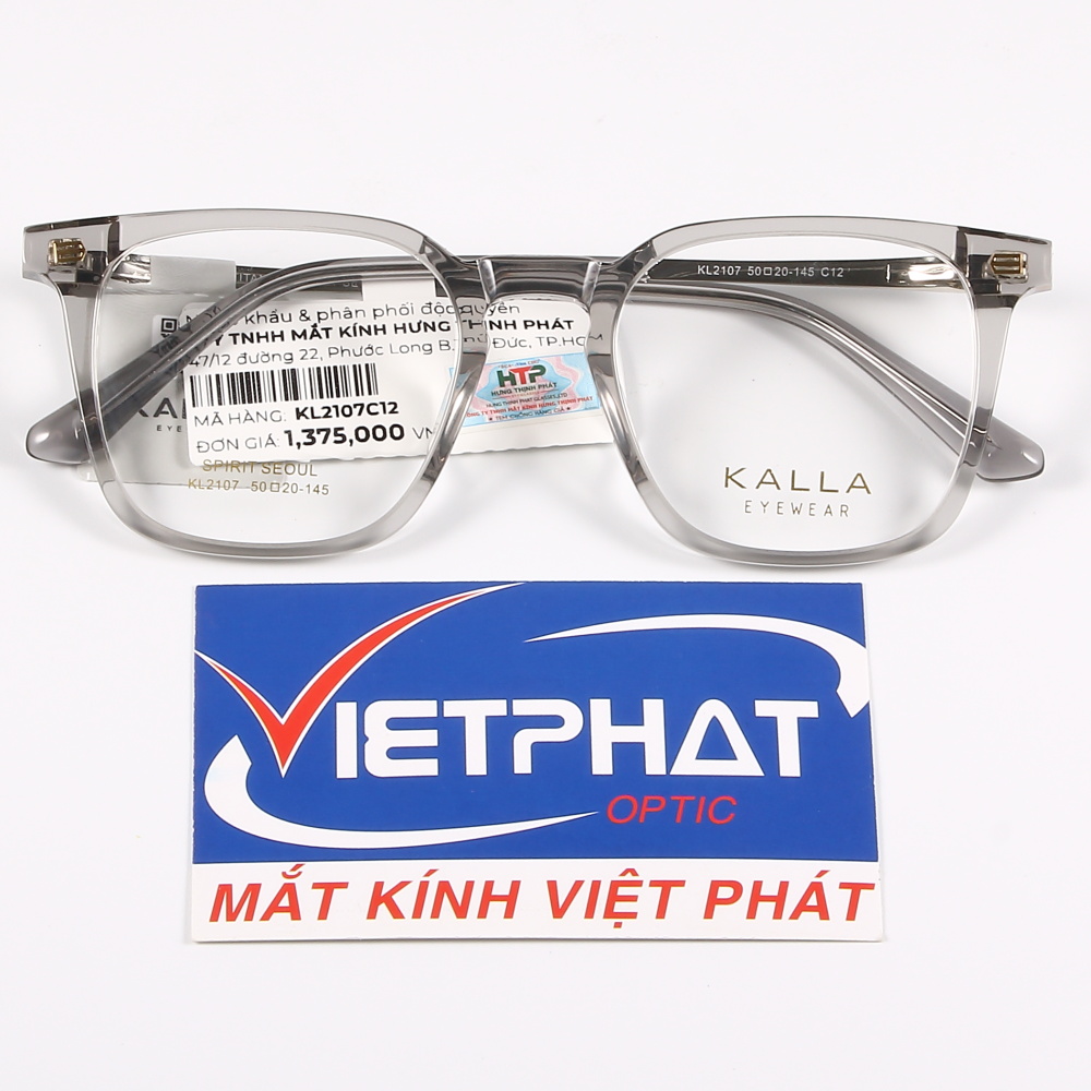 Gọng kính mắt vuông KALLA KL2107 21 Gọng kính dáng vuông KALLA KL2107