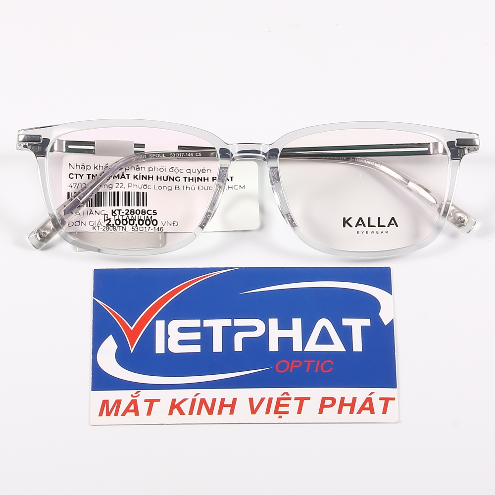 Gọng kính mắt vuông KALLA KT-2808 16 Gọng kính mắt vuông KALLA KT-2808