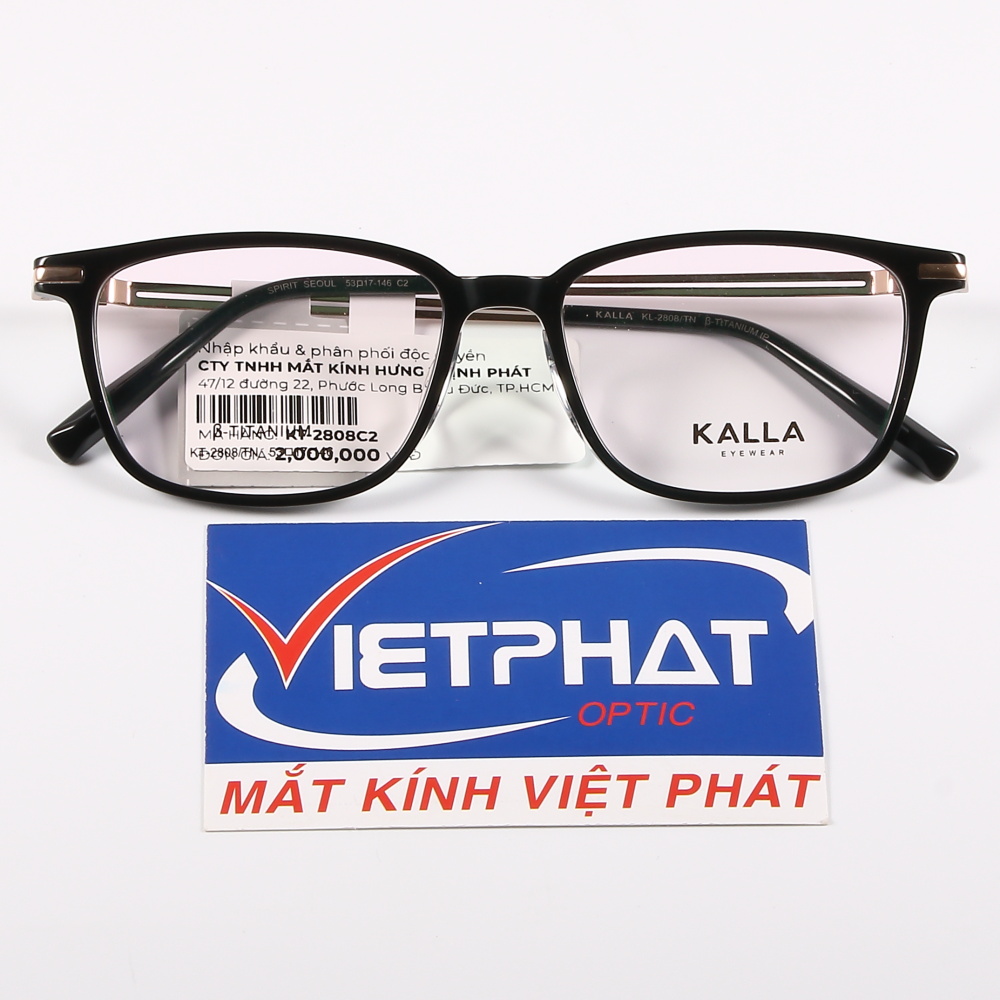Gọng kính mắt vuông KALLA KT-2808 17 Gọng kính mắt vuông KALLA KT-2808