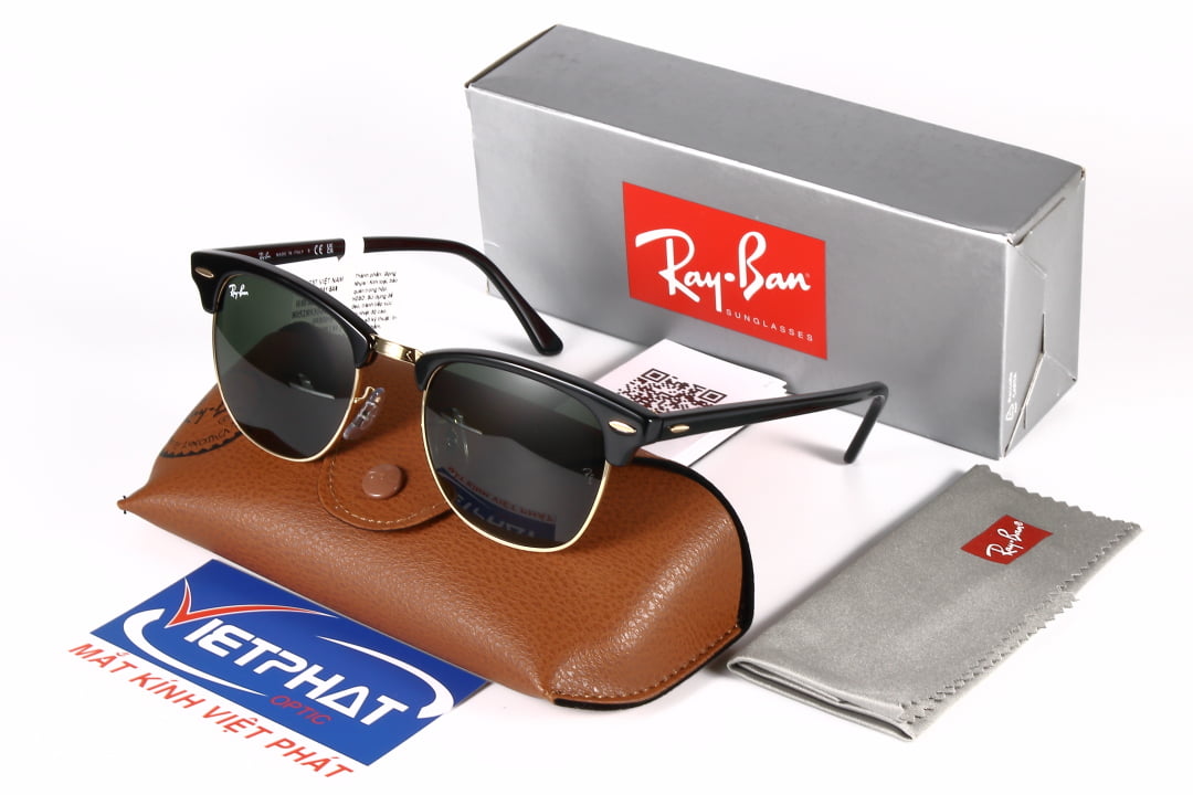 Kính Mát Rayban Clubmaster RB3016 25 Kính Mát Rayban Clubmaster RB 3016 - W0365