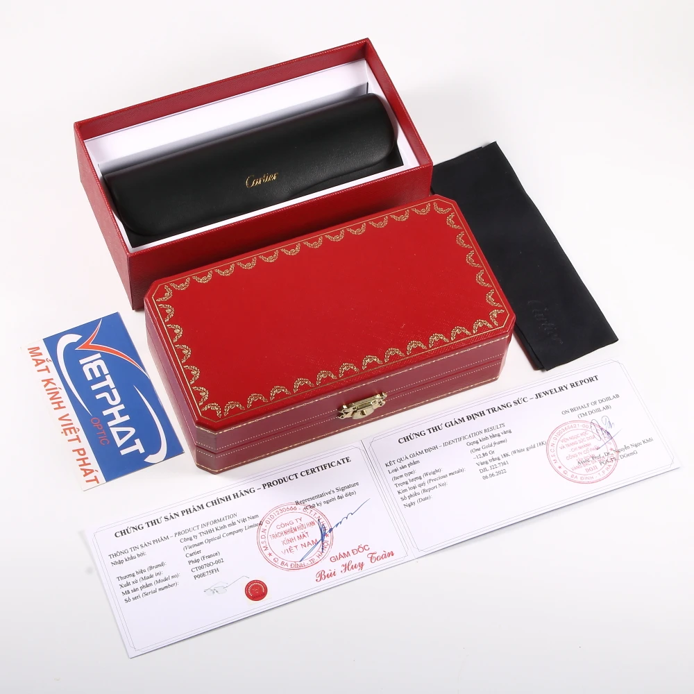 Gọng Kính Vàng Đúc Cartier CT0070O 22 Gọng Kính Vàng Đúc Cartier CT0070O