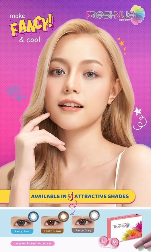Kính áp tròng màu 3 tháng FRESHVUE COLOR