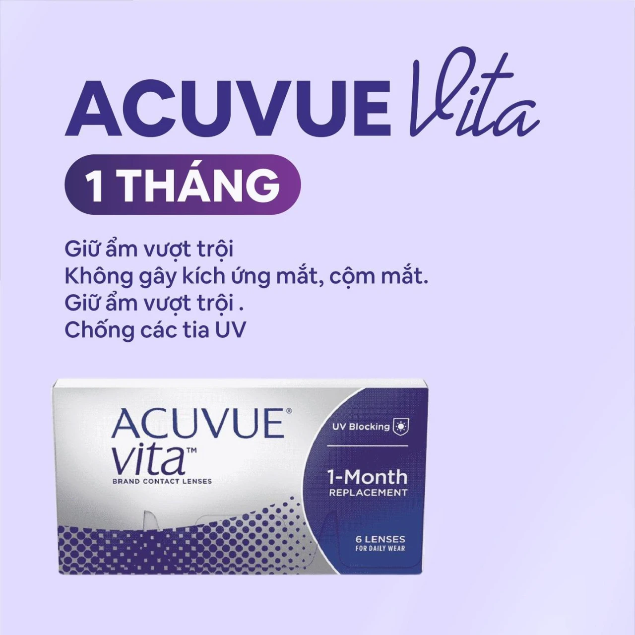 Kính áp tròng một tháng ACUVUE Vita Month 13 Kính áp tròng một tháng ACUVUE Vita Month