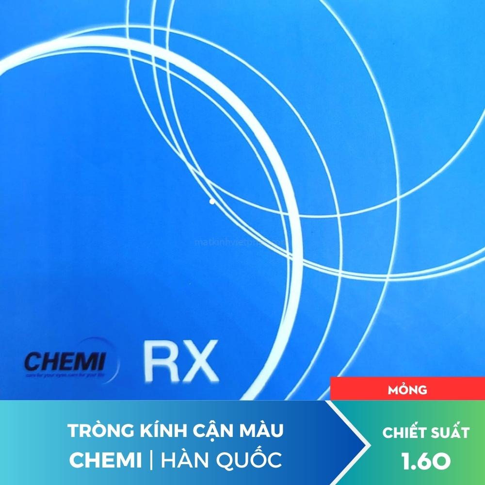 Tròng kính cận màu Chemi RX 1.60 UV400 ASP CRYSTAL U2 COATED;