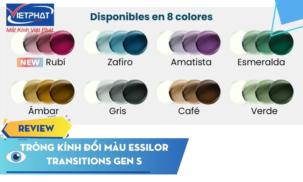 Tròng kính đổi màu Essilor Transitions GEN S 4 Tròng kính đổi màu Essilor Transitions GEN S