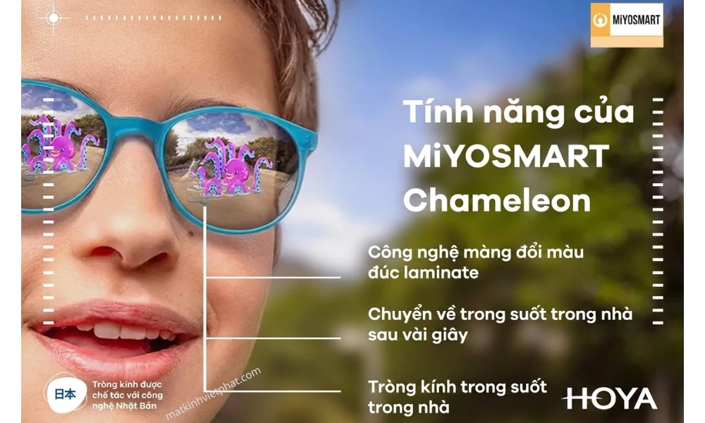 Tròng Kính HOYA MiYOSMART Kiểm Soát Cận Thị Trẻ Em